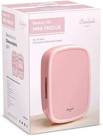 Another view of the Cooluli Beauty 12L Makeup Fridge - Pink Mini Fridge for