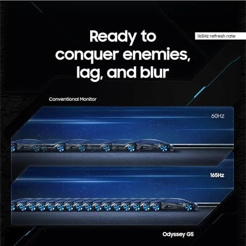 The Samsung 34' Odyssey G5 Ultra-Wide Gaming Monitor with 1000R Curved in real use