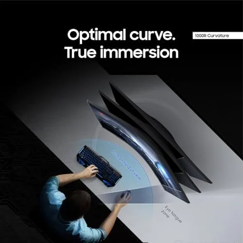 Another view of the Samsung 34' Odyssey G5 Ultra-Wide Gaming Monitor with 1000R Curved