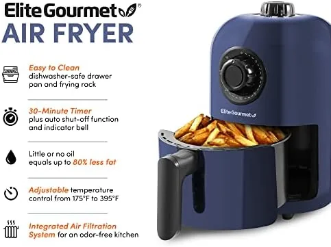 Close look at the Elite Gourmet EAF1121BG Personal 1.1 Qt. Compact Space Saving Electric build quality