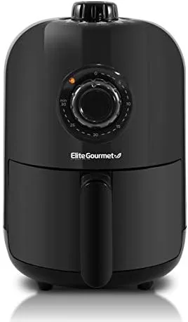 Overview of the Elite Gourmet EAF1121 Personal Air Fryer, Compact, Oil-Less, 1000W, 1.1Qt