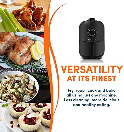 The Elite Gourmet EAF1121 Personal Air Fryer, Compact, Oil-Less, 1000W, 1.1Qt in real use