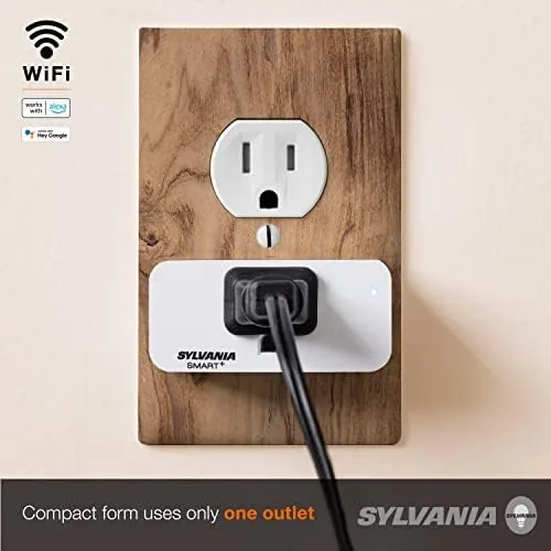 Three smart plugs from different brands lined up for comparison