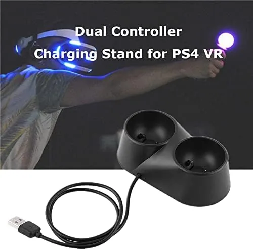 Person picking up a charged VR controller from the dock before a session
