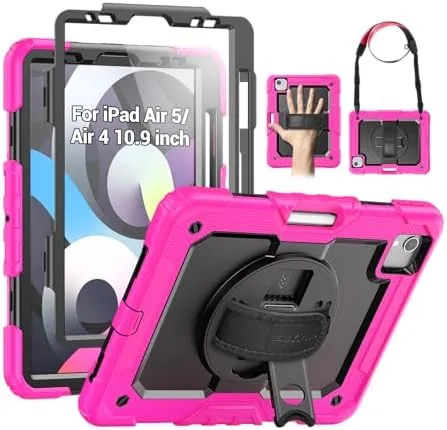 SEYMAC Case for iPad Air 5th/4th Gen 10.9 Inch, Black/Pink | Full-body Shockproof Protective Review: Tested and Rated