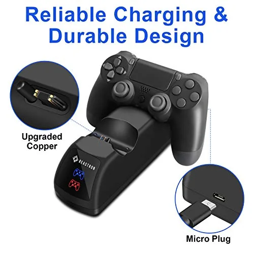 Beastron dock next to the official Sony charging station for comparison