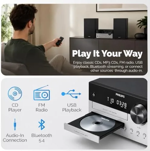Testing the Philips Bluetooth Stereo System for Home with CD Player, Bluetooth over two weeks
