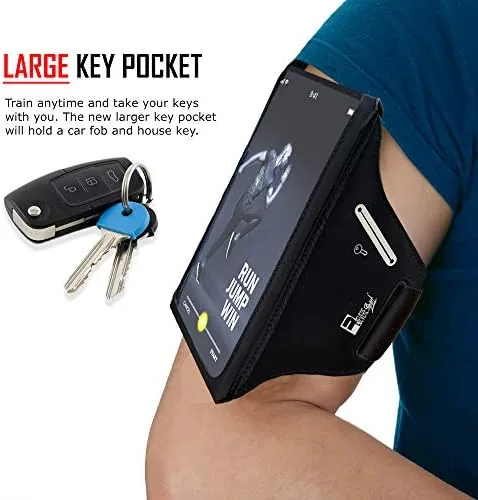 Close up of the armband pocket and its touch-through window