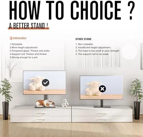 The Universal Swivel TV Stand - Table Top TV Stand for in real use