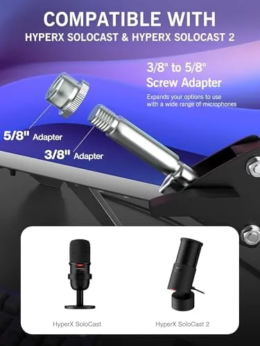 Close look at the SoloCast Boom Arm Mic Stand, Adjustable Suspension Boom Scissor Arm build quality