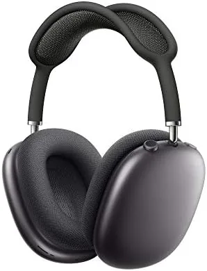 Close view of the AirPods Max digital crown and noise control button on the right ear cup