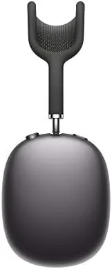 Person wearing AirPods Max headphones in a quiet home office during a listening session