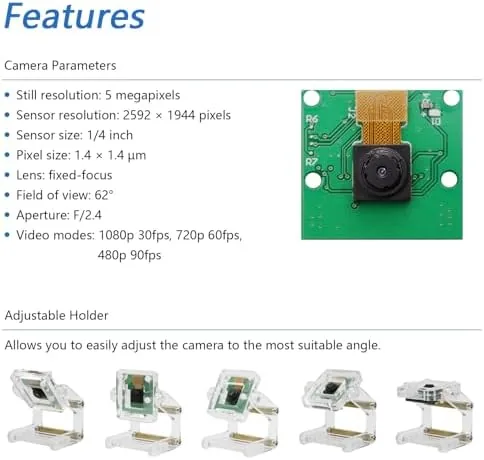 The FREENOVE 5MP Camera for Raspberry Pi 5 4 B 3 in real use