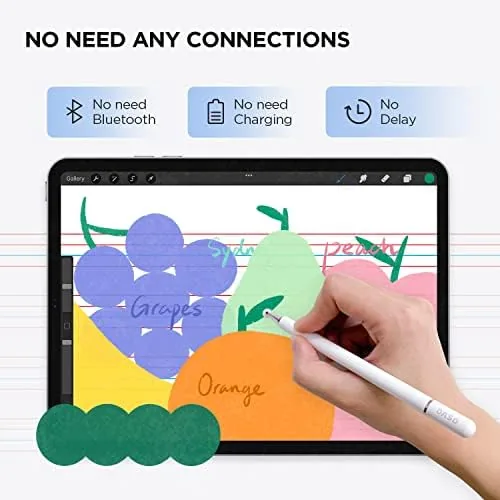 The Pen for Tablet, Capacitive Disc Tip Stylus Pencil & Magnetic in real use