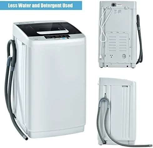 The washer filling with water through the faucet adapter hose