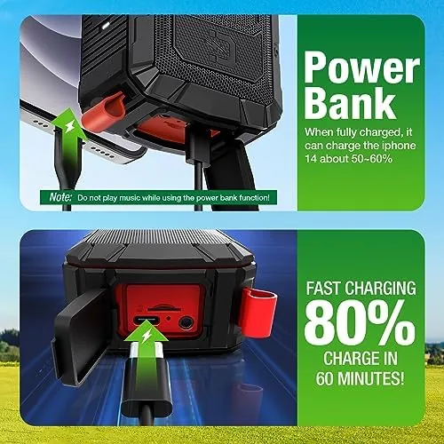 Another view of the Pro Portable Magnetic Bluetooth Golf Speaker Wireless Waterproof IPX6/Shockproof 3rd