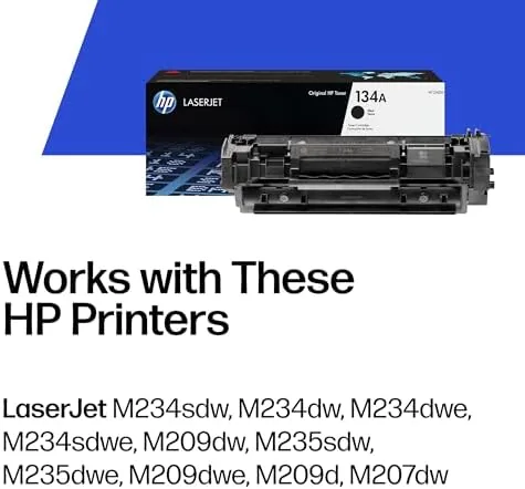 Close look at the HP 134A Black Toner Cartridge Printers | Works with LaserJet build quality
