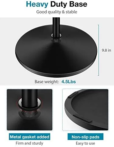 The InnoGear Mic Stand Microphone Stand Floor with Weighted Base for in real use