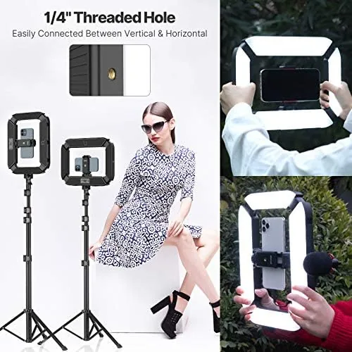 The Smartphone Video Rig PICTRON U200 Handheld LED Ring Light Selfie in real use