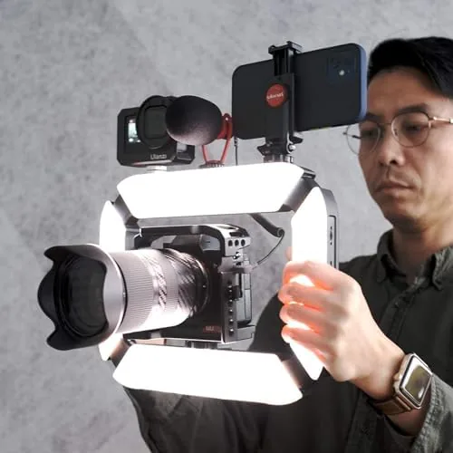 Another view of the Smartphone Video Rig PICTRON U200 Handheld LED Ring Light Selfie