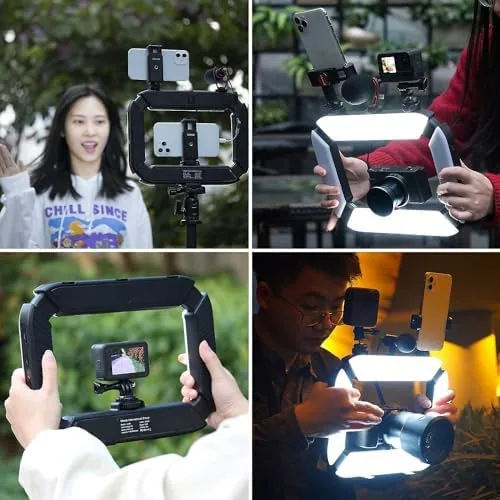 The Smartphone Video Rig PICTRON U200 Handheld LED Ring Light Selfie compared in context