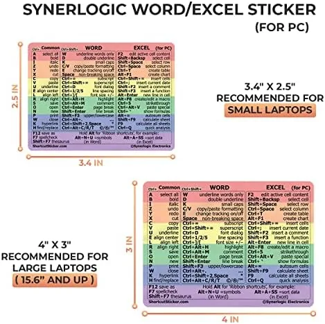 The Synerlogic Word/Excel Windows Shortcut Sticker | Reference Guide Keyboard Shortcuts in real use