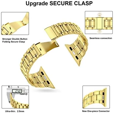 The band with a sizing tool and extra links laid out for adjustment