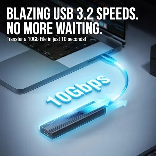 Close look at the SABRENT Tool-Free NVMe & SATA M.2 SSD Enclosure, USB 3.2 build quality