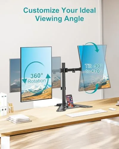 Testing the MOUNT PRO Dual Monitor Stand, Free-Standing Full Motion Monitor Desk over two weeks
