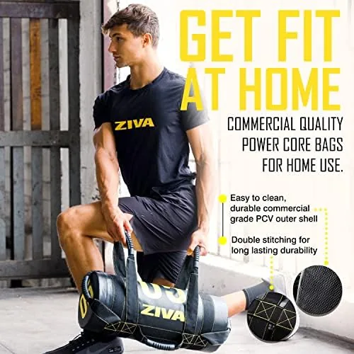 Close look at the ZIVA Power Sandbag , Pre-Weighted Training Bag with Multiple Handles build quality