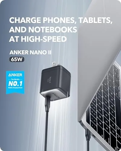 Close look at the Anker Nano USB C Charger,65W GaN II PPS Fast Compact build quality