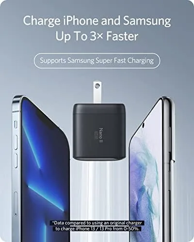 Another view of the Anker Nano USB C Charger,65W GaN II PPS Fast Compact