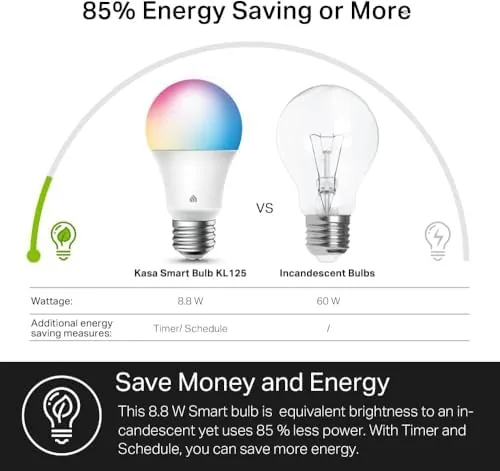 Voice assistant control of the Kasa smart bulb changing color
