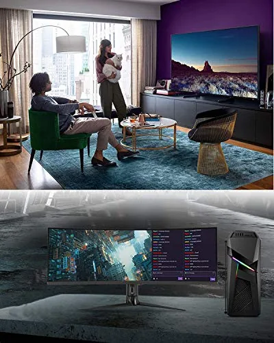 The HDMI cable connecting a TV and a soundbar for eARC audio