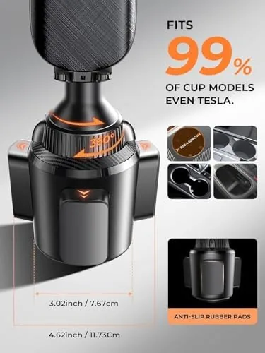 Another view of the LISEN Cup Holder Phone Holder [No Shaking] Phone Holder for