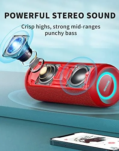 Close look at the SOWO Portable Bluetooth Speaker, Waterproof IPX7, 25W Loud Wirelss Speaker build quality