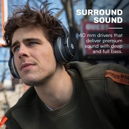 Another view of the Raycon The Everyday Wireless Bluetooth Over Ear Headphones, with Active