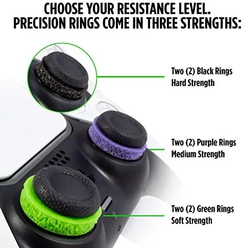 A Precision Ring fitted on a PS5 DualSense thumbstick during gameplay