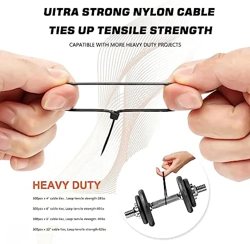 Bundled cables held neatly by black zip ties under a desk