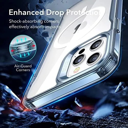 The ESR case on a table showing the raised camera lip protection