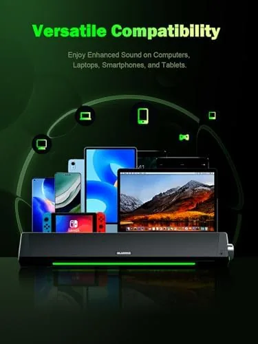 The Bluedee Computer Speakers for Desktop PC, Bluetooth AUX Computer Sound in real use