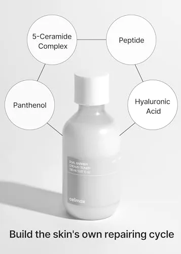 The celimax Dual Barrier Creamy Toner, 5.07 fl.oz | Milky Toner compared in context