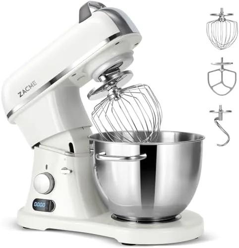 Front view of the ZACME 8.4QT commercial stand mixer with the 8L bowl
