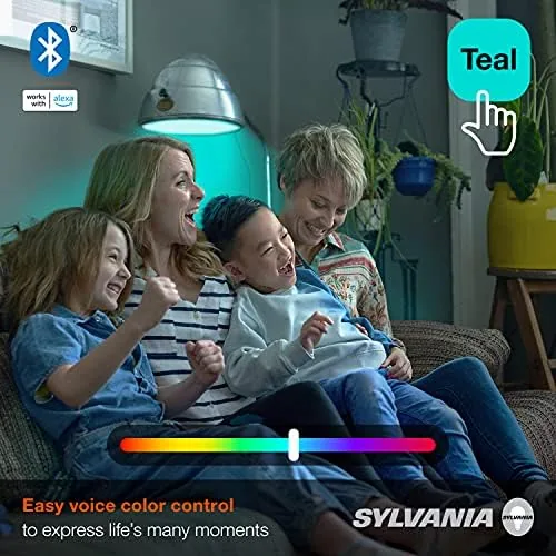 Detail shot of the Sylvania Smart+ Bluetooth Mesh 60W Equivalent A19 LED Light Bulb features