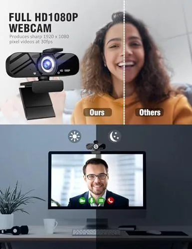 Close look at the Tewiky Full HD Webcam with Built-in Microphone and Rotatable Tripod build quality