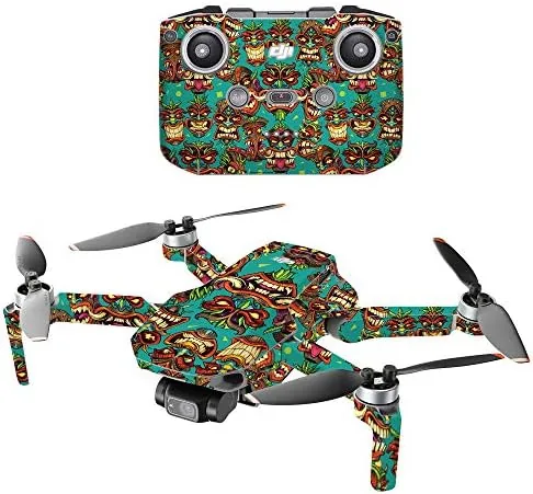 MIGHTY SKINS MightySkins Compatible with DJI Mini 2 Portable Drone - Crazy Tikis | Review: Tested and Rated