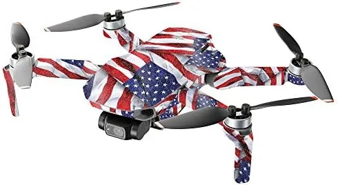 Close look at the MightySkins Glossy Glitter Compatible with DJI Mini 2 Portable Drone build quality