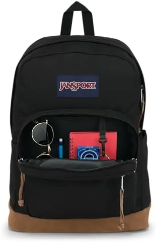 The Right Pack on a commuter train with the water bottle pocket in view