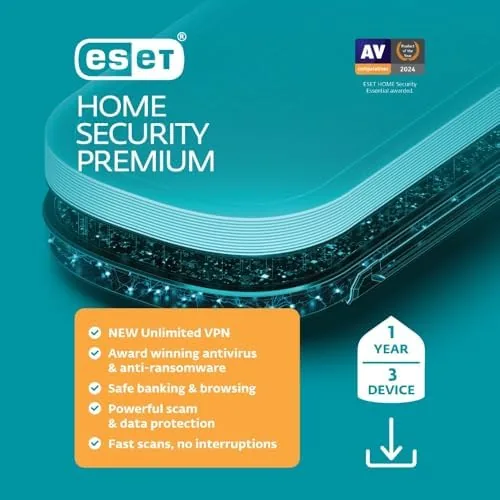 The ESET Home Security Premium dashboard shown on a Windows desktop