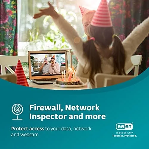 A laptop with the ESET VPN active on a public WiFi connection